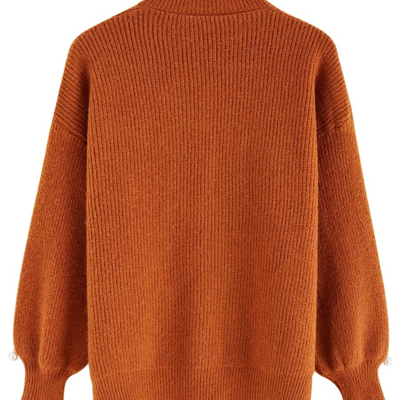 CHICWISH PEARL DECOR RIBBED KNIT SWEATER - Picture 3 of 5